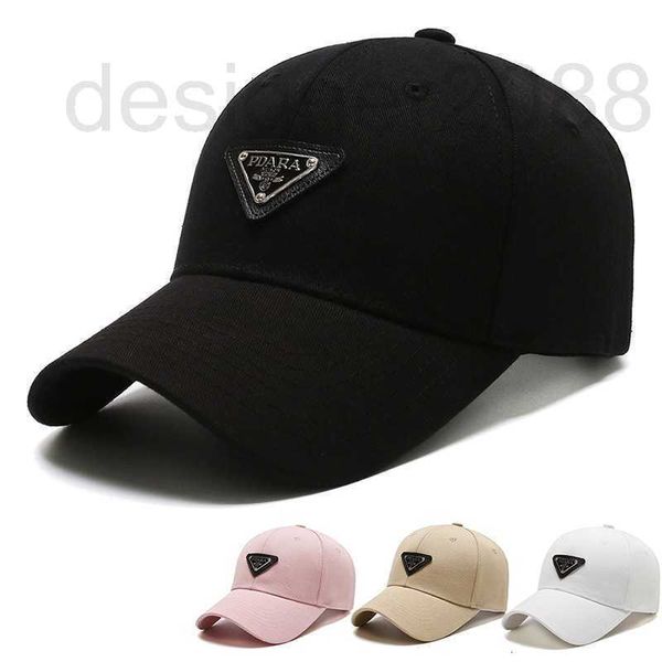 Ball Caps designer P family berretto da baseball a triangolo invertito uomo e wo fashion br primavera autunno lingua d'anatra Cap Cappello parasole in cotone PELU