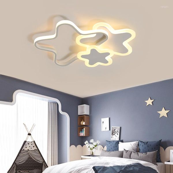 Lampadari Lampadario a Led bianco per camera dei bambini Camera da letto Plafond Illuminazione in acrilico Apparecchio moderno Lampadario Apparecchio lustri