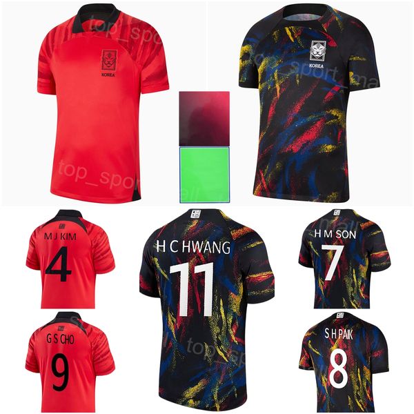 Maglie della nazionale di calcio della Corea del Sud 4 Kim Min-Jae 18 Lee Kang-In 6 Hwang In-Beom 5 Jung Woo-Young 3 Kim Jin-Su 7 Son Heung-Min 9 Gue-Sung Maglia da calcio Kit 22-23 Coppa del mondo