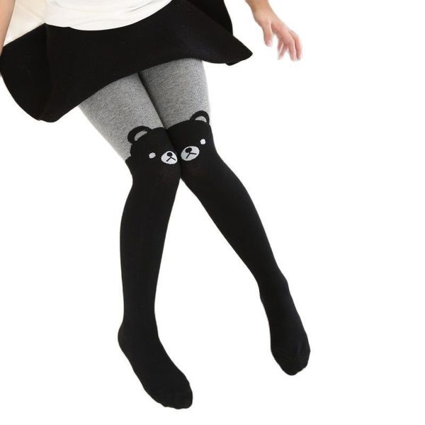 Leggings melancolas desenho animado para garotas adoráveis ​​bordados de retalhos de bordados de meias de meia -calça de meia -calça kawaii 221125