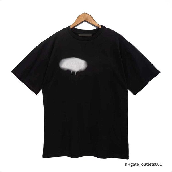 23ss Magliette da uomo t-shirt Palms Palmangel City Designer Limited Inkjet Graffiti Stampa di lettere da uomo Barca a vela da donna a maniche corte Top casual yz