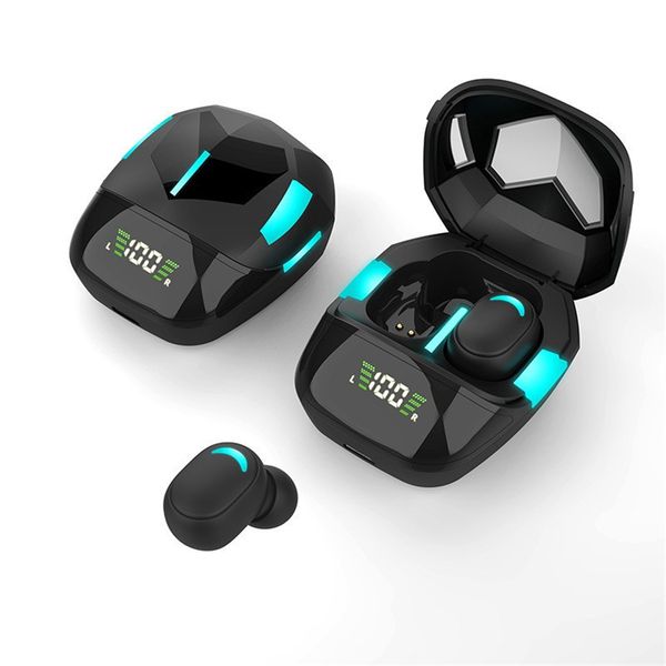 G7S TWS Ear Earphones Display Digital Light Light Flash Sport Running True Wireless Bluetooth 5.1 fones de ouvido para jogos de jogo com microfone para todo o telefone