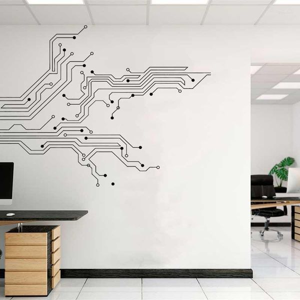 Adesivos de parede adesivos de circuito adesivo de caça de caça computador tI software de decoração de decoração de decalque decalque mural