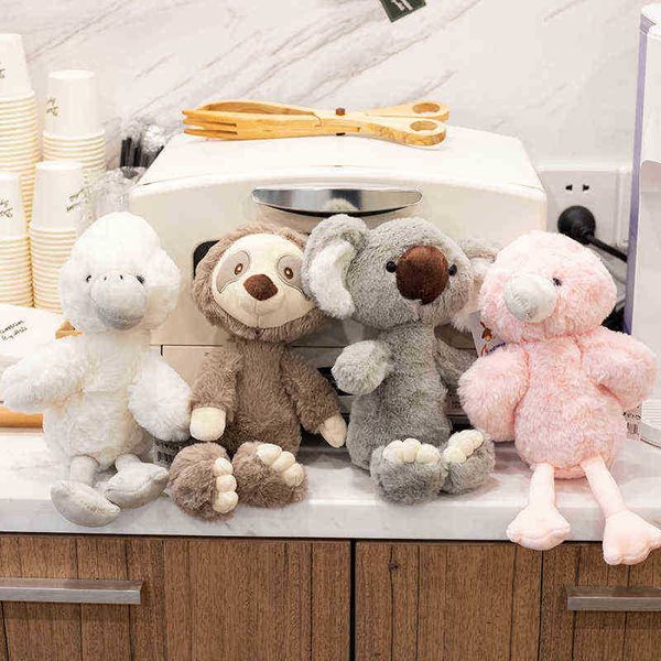 26Cm Simulazione Animale Dolce Pigro Koala Fenicottero Coccole Morbido Cartone Animato Uccello Bianco Bambola di Pezza Cuscino per Bambini ldren Sussen regalo J220729