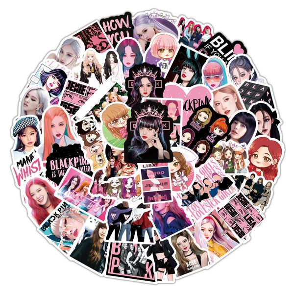 Детские игрушечные наклейки 103050PCS Korea Kpop Black Pink Diy Ноутбук Телефон Мотоцикл Автодан Наклейка для девочек наклейки для девушек игрушки оптом 221125