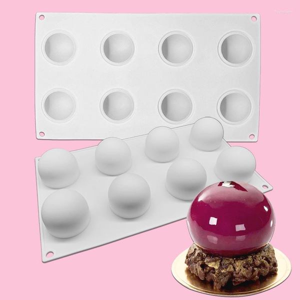 Stampi da forno Stampi in silicone a mezza sfera rotonda 3D per budino fai da te Mousse Stampo per torta al cioccolato Accessori per la cucina Strumenti