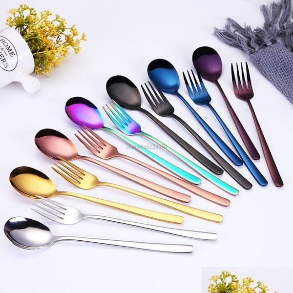 Forks Gold Gold Rainbow Scoops Scoops Caneca Gelo Scoop Sobessert colher de concha