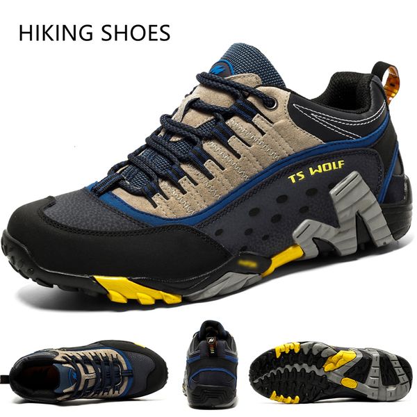 Elbise ayakkabıları yüksek kaliteli açık spor yürüyüş erkekleri kadınlar iz trekking gerçek deri dağ tırmanışı su geçirmez spor ayakkabılar 221125