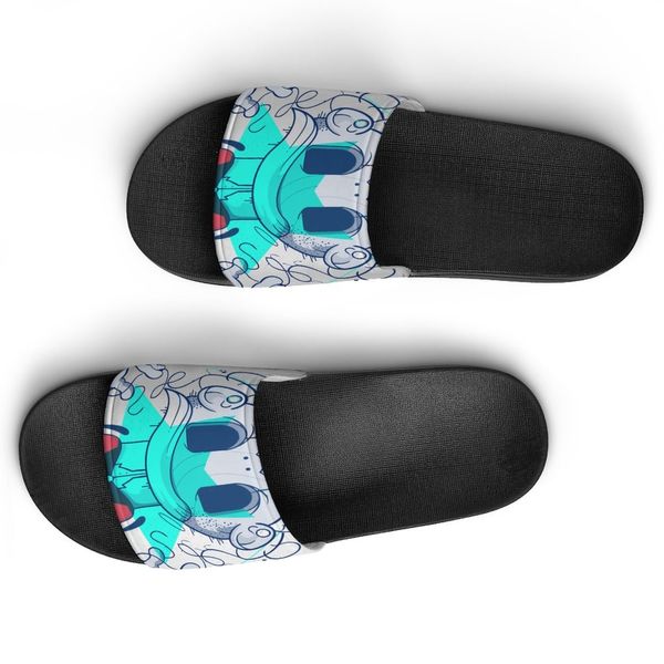 Sapatos personalizados DIY fornecem fotos para aceitar sandálias de chinelos de personalização slide AJSHK MENS FUNLECIDO CONFEITOR