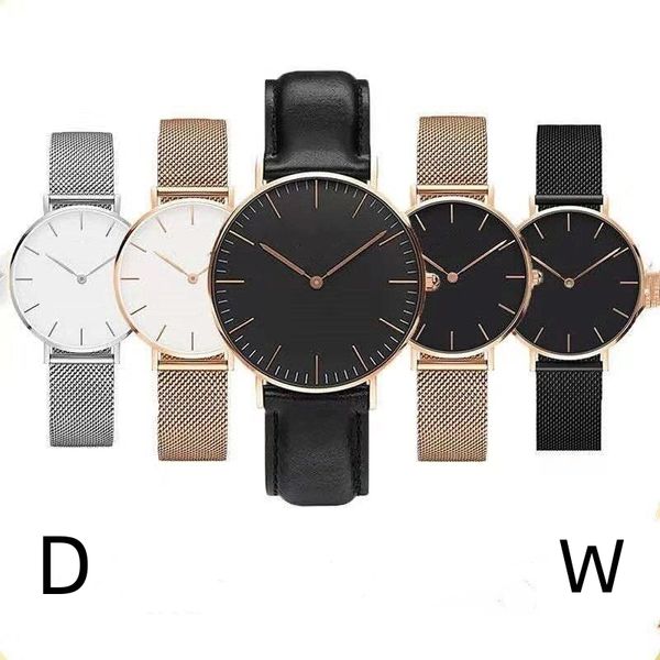 Novos relógios de pulso com discagem de 40 mm, relógios masculinos e femininos de luxo, segundos independentes, caixa de aço, relógios de couro de qualidade, relógios de pulso