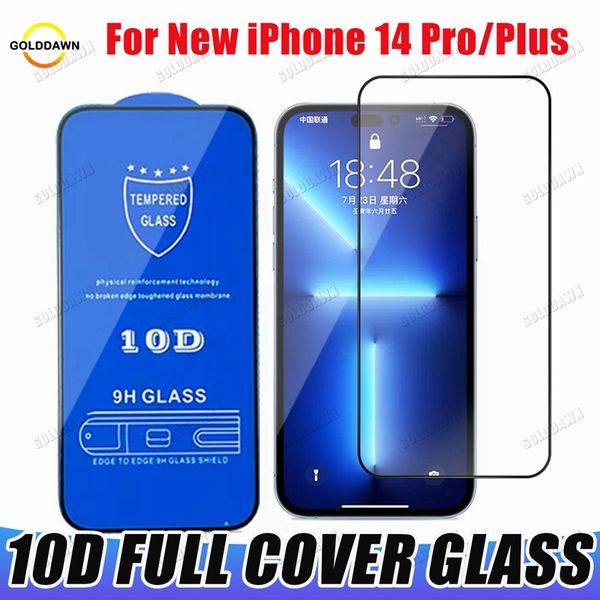 10D Full Cover gehärtetes Glas Handy-Displayschutz für iPhone 14 13 12 11 Pro Max Mini XR XS X 6 7 8 Plus