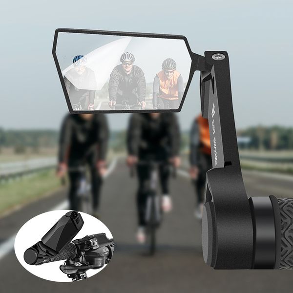 Conjuntos de grupos de bicicleta Scooter elétrica Espelho retrovisor Alça dobrável Alça para ciclismo 360° Rotação Guiador Retrovisor Acessórios 221125