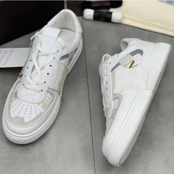 Designer de luxo feminino Sapatos casuais moda de couro genu￭no retchwork de t￪nis de top t￪nis de t￪nis de t￪nis plataforma de pista redonda redonda de la￧os para homens sapatos de apartamento