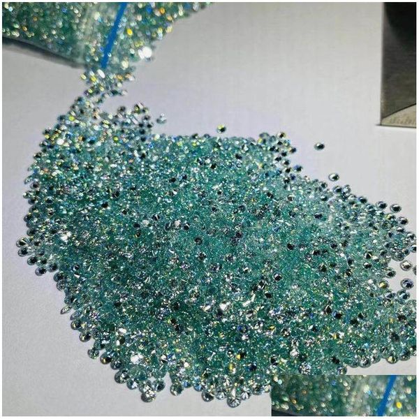 Diamanti sciolti 1,0 carati 1,03,0 mm Taglia piccola Taglio eccellente Colore verde Vvs1 Rotondo Moissanite Pietra Gemma sciolta Goccia Delive Dhgarden Dhdby