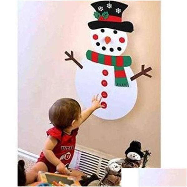 Outras festa festiva suprimentos por atacado de Natal Diy Felt Snowman pendente Ornamentos caseiros