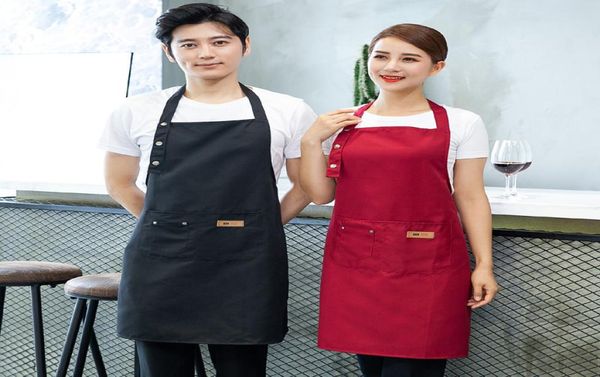 Ayarlanabilir Önlük Önlük Elbise Düz Su Geçirmez Yağ Durumu Ön Cep Chef039S Kasaplar Barbekü Ev Kitchen Cook Craft 2183 V2