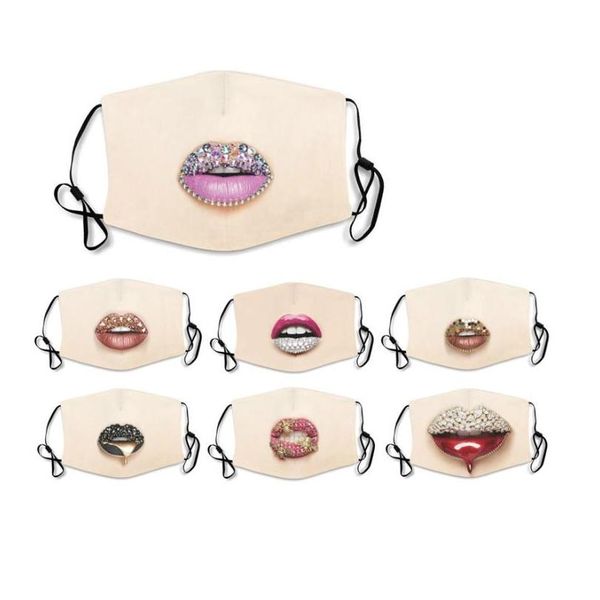 Designermasken modische staubdichte Gesichtsmaske Diamant Schutz PM2.5 Mundmasken Waschbar wiederverwendbare Frauen Farbversesteine ​​369 N2 DR DHKRO