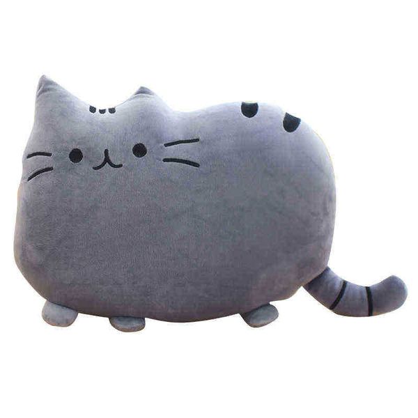 4030cm gato macio animal fofinho kawaii Cat travesseiro biscoits de pelúcia boneca de animais brinquedo grande capa de travesseiro menina sala de presente decoração j220729