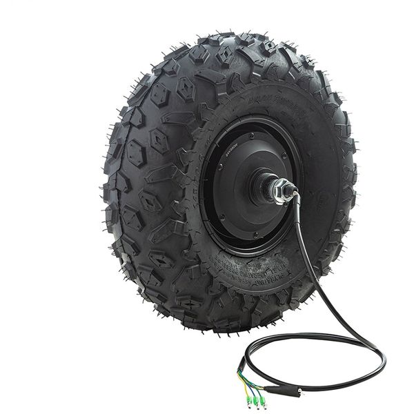 Roda de 14,5 polegadas 24V 36V 48V 350W 500W40N.M Motor de engrenagem de carrinho de mão elétrico Todo o terreno Kit Off Road Pneu áspero