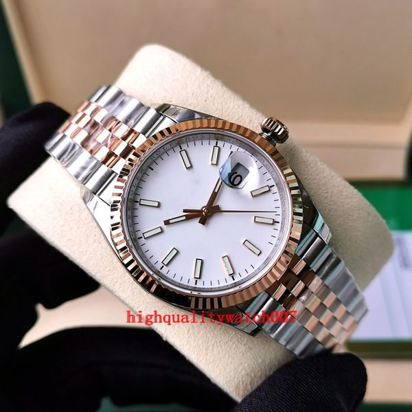 18 Estilo Super qualidade BP Factory Ladies Men observa 36mm Dial branco 126334 126234 126233 SAPPHIRE ÁSIA 2813 Movimento Mecânico Automático Men's Wristwatches