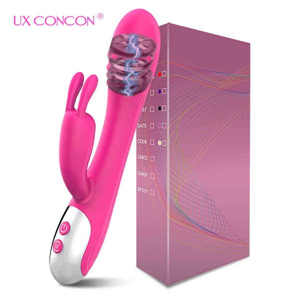 Jouets anaux Puissant G-spot Lapin Vibromasseur Gode Femme Pour Femme Masturbateur Homme Produits Érotiques Jeux Pour Adultes 18 Produits Sex Shop 0930