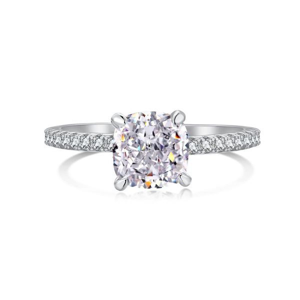 Anel de designer de ouro de luxo para mulher 925 prata esterlina diamante redondo oval 5a zircônia feminino amor eternidade promessa casamento anéis de noivado caixa de presente tamanho 738