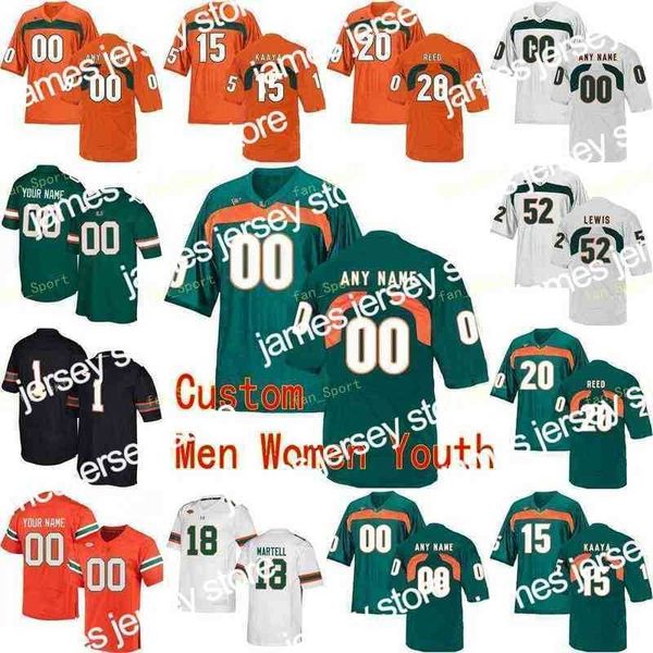 Calcio Nik1 NCAA Maglie Miami Hurricanes 7 Al Blades Jr.80 Jimmy Graham 94 Dwayne Johnson 97 Jonathan Garvin Punto di calcio personalizzato