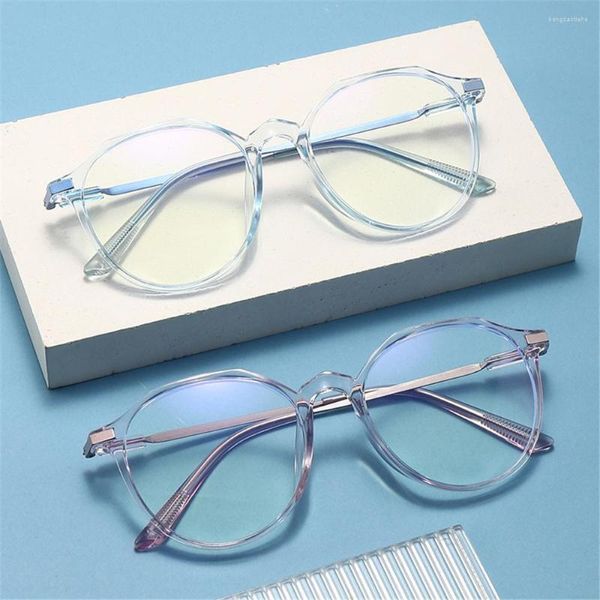 Sonnenbrille Myopie Brille Stilvoll Klarer Rahmen Kurzsichtig Ins Transparente Anti-Blaulicht-Brille im koreanischen Stil