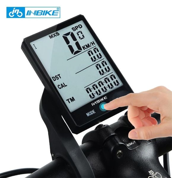 Bicicleta sem fio Inbike odômetro de velocímetro com fio Ciclismo à prova de chuva MTB Stopwatch mensurável CX9 2201069368403
