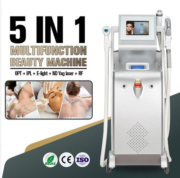 Depilazione Laser IPL OPT macchina multifunzione ringiovanimento della pelle lifting del viso lentiggine ND Yag Laser Tattoo Rimuovi il trattamento del pigmento attrezzatura di bellezza