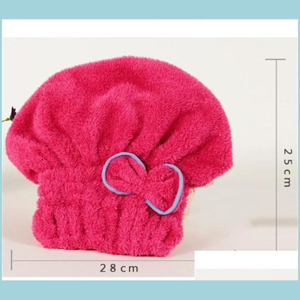 Asciugamano da bagno di vello a corallo carino peli asciutto di nylon cotone mti colori asciugamani con cappuccio per asciugatura cupola 2 3hf l2 consegna goccia casa dhlj3