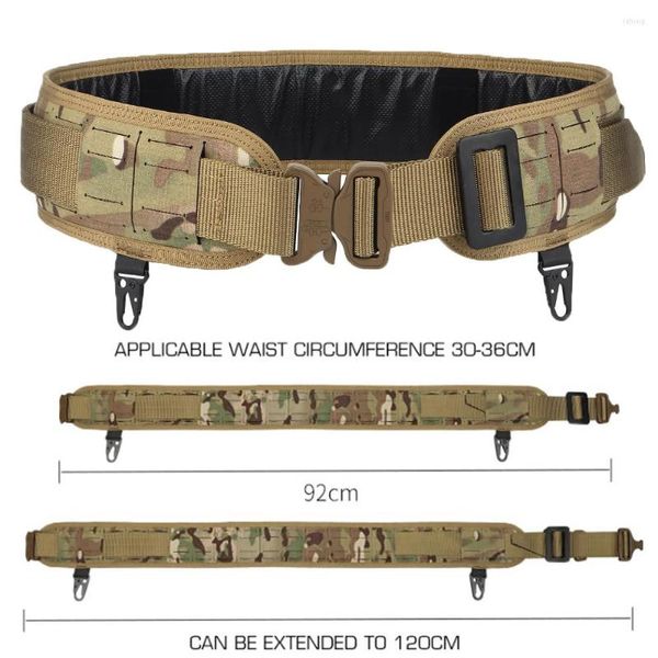 Apoio a cintura Tactical Molle Belt Belt Piloto Ajuste Remossão rápida Fivela Combate Combate Caça CS CELOS acolchoados