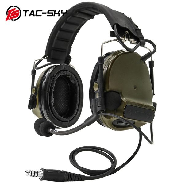 Cuffie Auricolari TAC-SKY COMTAC Fascia staccabile Cuffie antirumore in silicone Cuffie tattiche con riduzione del rumore COMTAC III 2211014782363