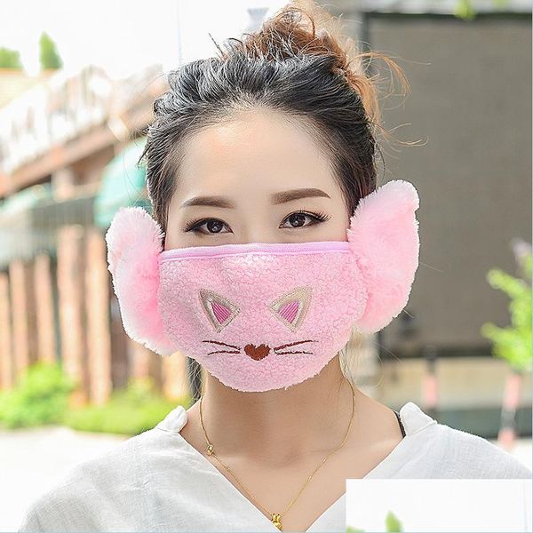 Máscara de grife respiradores de earloop duráveis ​​suportam padrão anti -pó e saliva de areia salpicando máscara de lascas de ouvido de pelúcia