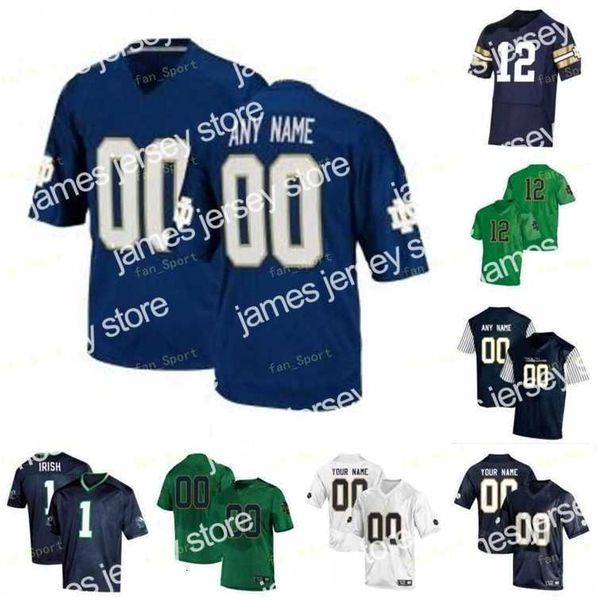 American College Football Wear Nik1 Fighting Irish Football Jersey NCAA College 2021 Shamrock Series 70 Zack Martin 22 Julius Jones 3 Rick Mirer 85 Walt Patulski