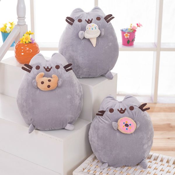 Dolls de pelúcia 25cm Adorável pusheenned Toys de gato de pelúcia de travesseiro japonês desenho animado push Een Garoto de aniversário suave 221125