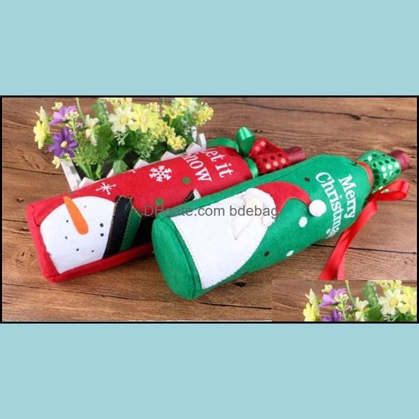 Decorações de Natal Bolsas de vinho do boneco de vinhos de natal