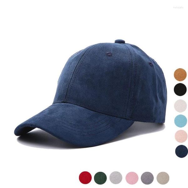 Gorras de béisbol sólidas Snapback Gorra de béisbol Mujer verano otoño Gorra Street Hip Hop Suede sombreros para damas negro gris