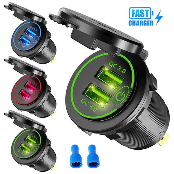 Quick Charge 3.0 Dual USB Fast Car Charger Acessórios de carregador