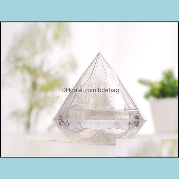 Confezione regalo Diamanti trasparenti Confezione regalo in plastica Scatola da imballaggio Moda Bomboniere Decorazione Scatole di caramelle Forniture per feste 1 64Sq2 Zz Drop Dhteu