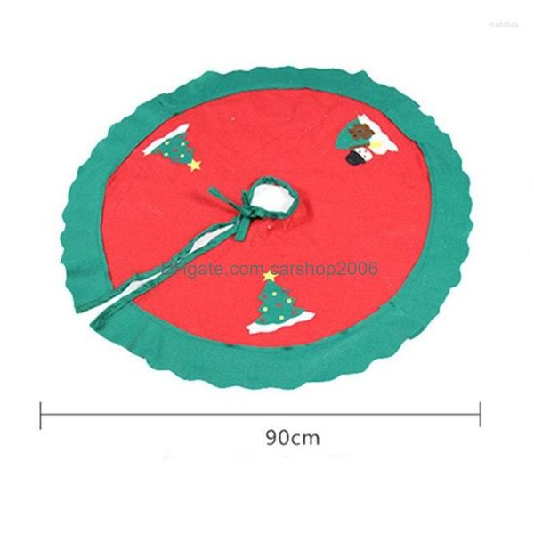 Decorazioni natalizie Decorazioni natalizie Albero Er Ornamento per feste Forniture per feste Decorazione Tessuto non tessuto Mini gonne di cervo Drop Dhzjw