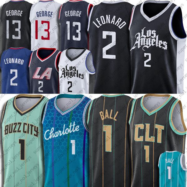 Camisa de basquete Kawhi LaMelo Ball Leonard Paul George Gordon Hayward 2023 City Jerseys