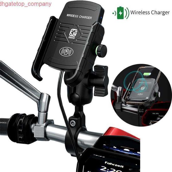 Держатель телефона автомобильного мотоцикла для Moto Motorbike Mirror Mobile Stand Support Зарядное устройство беспроводная зарядка 1 