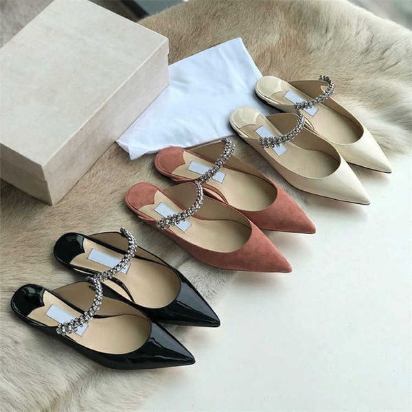 Brand Casual Shoes Designer Design Frauen 2022 Sommer New Fashion Classic Spoced Flat Bottom Casual Half Pantoffeln