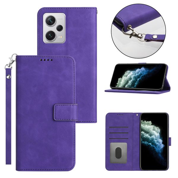 Кожаные чехлы для Xiaomi 11 Poco x4 M4 F4 Redmi 10c 10a Примечание 11 11e K40 Pro Plus 5G 4G Chore Case Case Pu TPU Lanyard