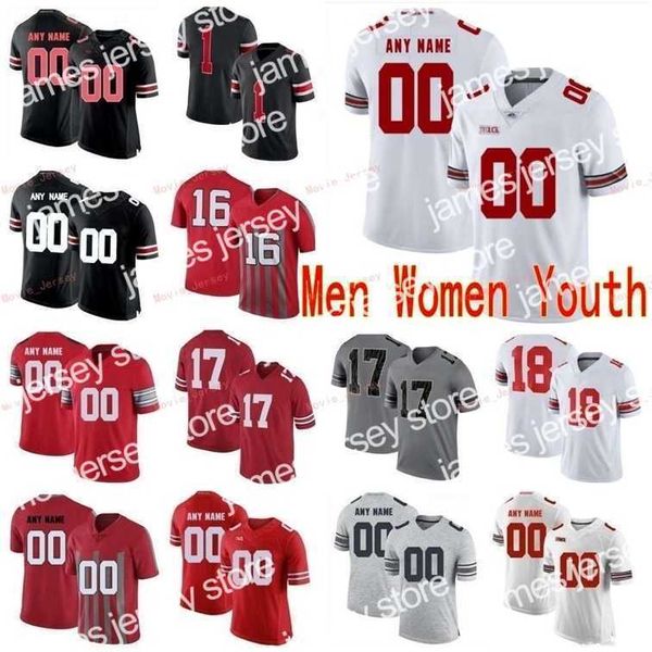 American College Football Wear Nik1 Stitched Custom 80 CJ Saunders 88 Jeremy Ruckert 9 Johnny Utah 97 Joey Nick Bosa Ohio State Buckeyes College Herren Damen Jugendtrikot