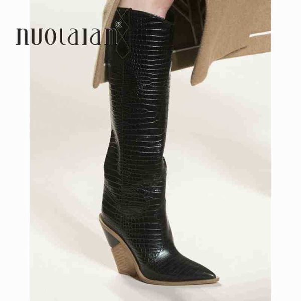 Brand Brand Microfiber Leather Women Knee Botas High