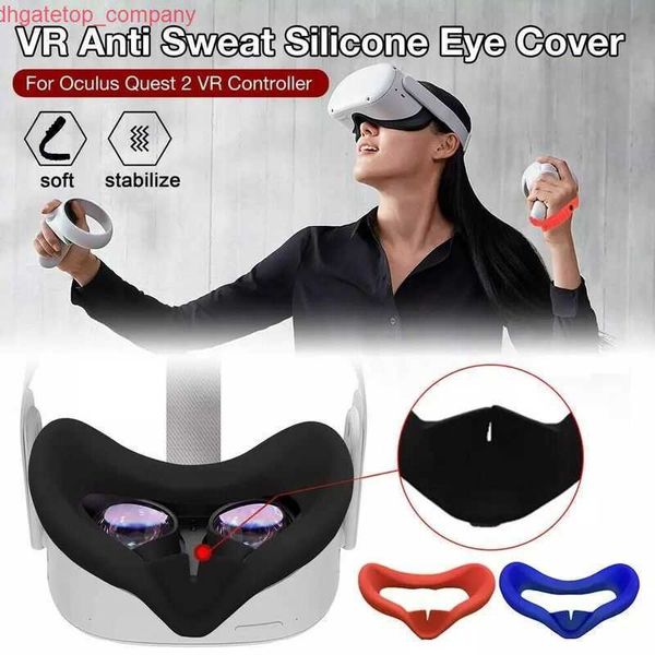 Carro novo almofada de capa de máscara para os olhos de silicone para Oculus Quest 2 VR fone de ouvido respirável Anti-Sweat Bloqueando a capa de olho para Oculus Quest2