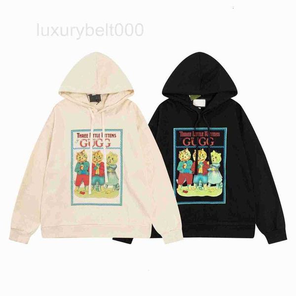 Herren Hoodies Sweatshirts Designer New G Kapuzenpullover Männer und Frauen Cartoon Drei Kätzchen Casual Hoodie Top H9R4