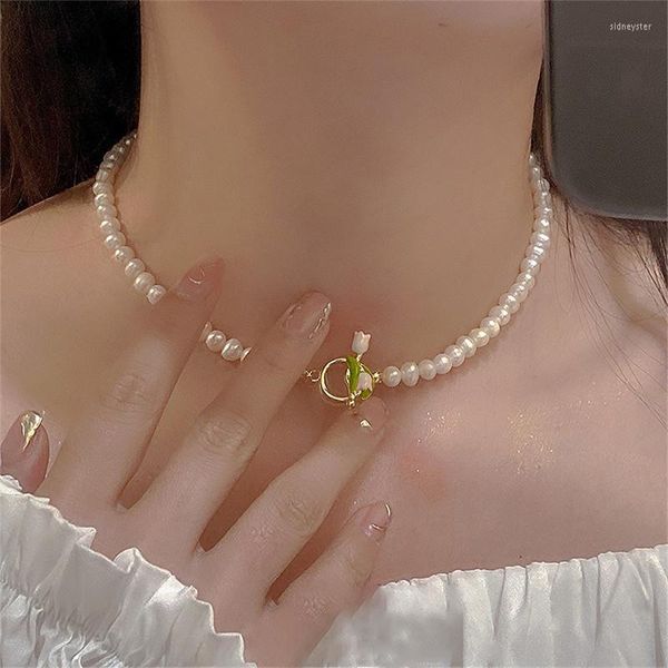 CHOKER VINTAGE Французское ожерелье для цветочниц для женщин Элегантное очарование имитация